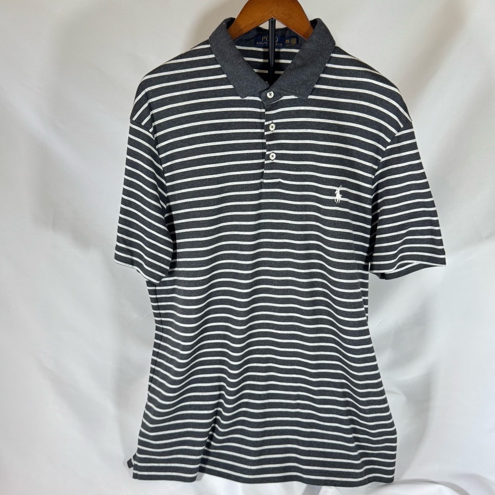 NWOT Striped Polo Shirt - Black and White